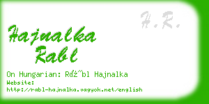 hajnalka rabl business card